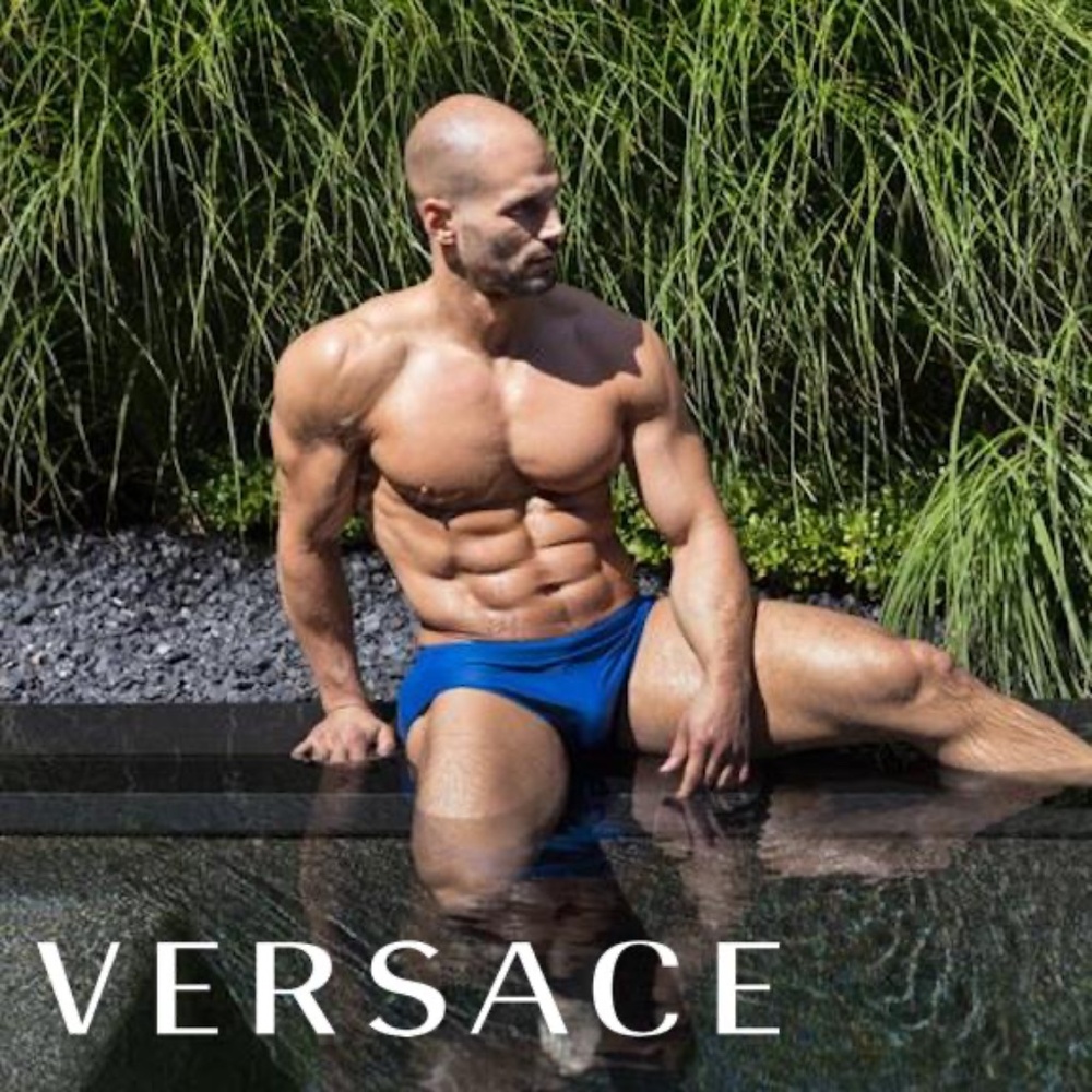 Versace Classic V2 Swimsuit Large 34-40" waist VINTAGE Gently worn Made in Italy